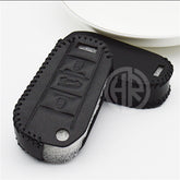 Proton X70 Leather Key Cover & Key Chain Ring Stylish Black Design